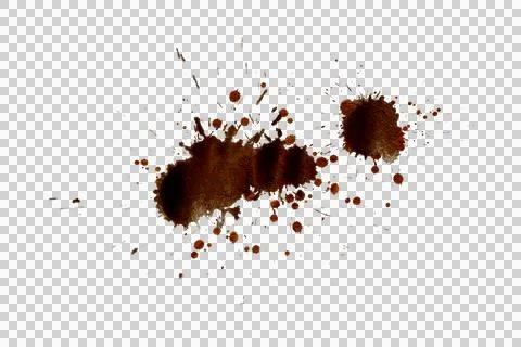 Mud splash isolated transparency background. Stock Photos