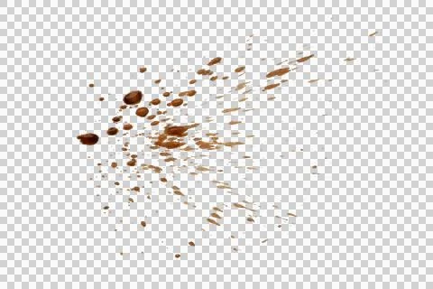 Mud splash isolated transparency background. Stock Photos