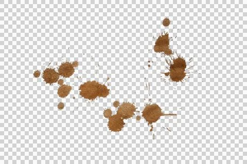 Mud splash isolated transparency background. Stock Photos