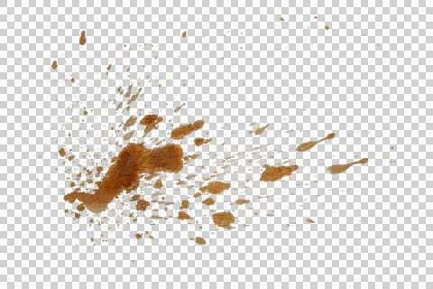 Mud splash isolated transparency background. Stock Photos
