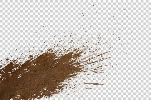 Mud splash isolated transparency background. Foto stock