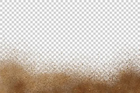 Mud splash isolated transparency background. Stock Photos