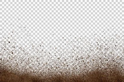 Mud splash isolated transparency background. Stock Photos