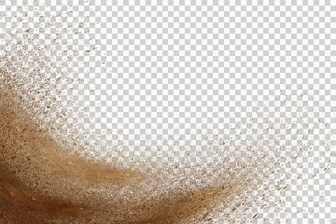 Mud splash isolated transparency background. Stock Photos