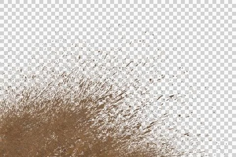 Mud splash isolated transparency background. Stock-Fotos