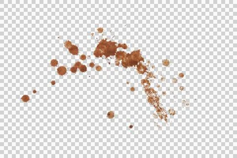 Mud splash isolated transparency background. Stock Photos