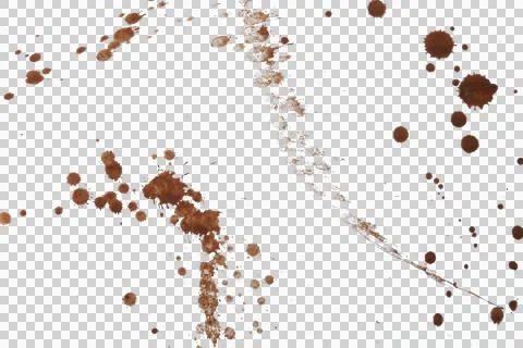 Mud splash isolated transparency background. Stock Photos