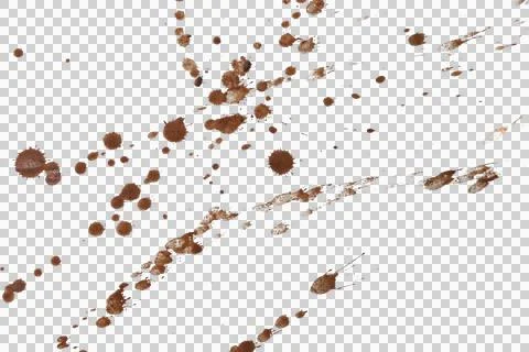 Mud splash isolated transparency background. Stock Photos