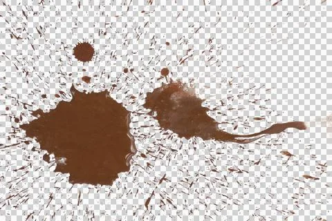Mud splash isolated transparency background. Stock Photos