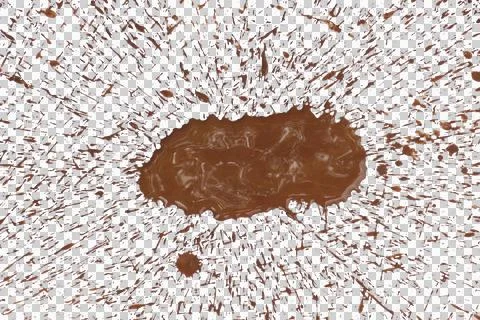 Mud splash isolated transparency background. Stock Photos