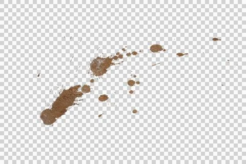 Mud splash isolated transparency background.. Foto stock