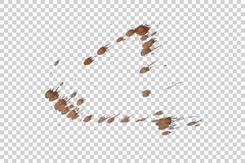 Mud splash isolated transparency background.. Stock Photos