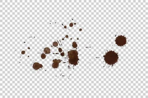 Mud splash isolated transparency background.. Stock Photos