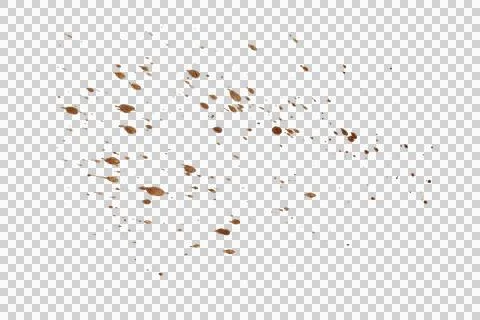 Mud splash isolated transparency background.. Stock Photos