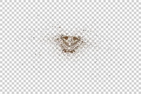 Mud splash isolated transparency background. Stock Photos