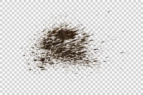 Mud splash isolated transparency background.. 스톡 사진