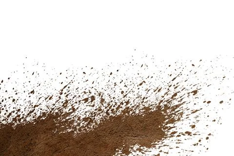 Mud splash isolated on white background.. Stock Illustration
