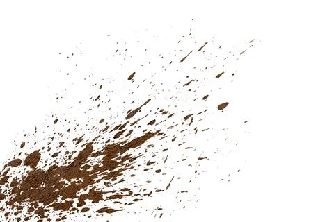 Mud splash isolated on white background.. Stock Illustration