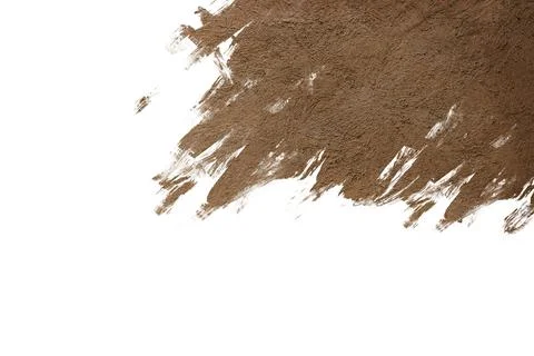 Mud splash isolated on white background. Stock Photos