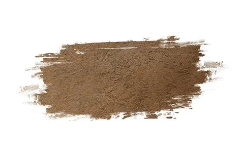 Mud splash isolated on white background. Stock Photos