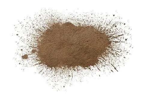Mud splash isolated on white background. Stock Photos