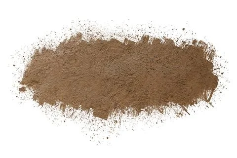 Mud splash isolated on white background. Stock Photos