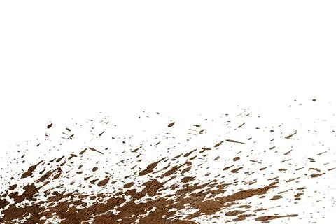 Mud splash isolated on white background.. Stock Photos
