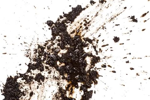 Mud splat pattern isolated on a white background 스톡 사진