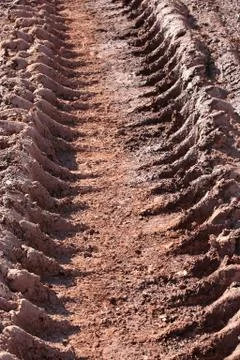 Mud tire track Stock-Fotos