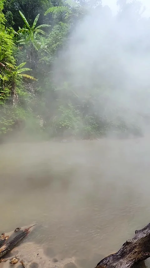 Mud Volcanic Lake Agco. Kidapawan, Philippines. Stock Footage 342835239