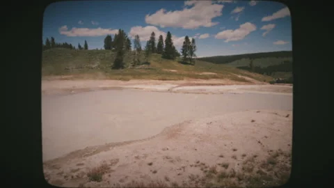 Mud Volcano Area Along the Grand Loop Road in Yellowstone National Park. Stock Footage 136731488