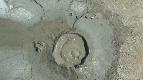 Mud volcano in Buzau Stock Footage 93745241