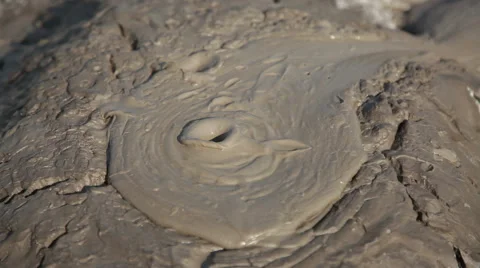 Mud Volcano, Close Up. Stock Footage 49593115