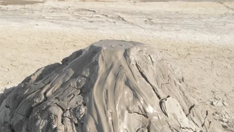 Mud volcano close-up, gas bubbles 스톡 동영상 278997236