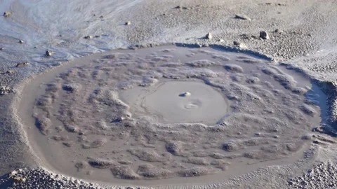 Mud Volcano Crater Closeup Stock Footage 146859713
