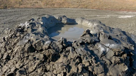 Mud volcano erupts Stock Footage 121726475