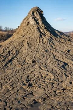 Mud Volcano Flowing Stock Photos