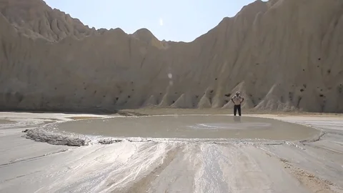 Mud volcano Stock Footage 95835362
