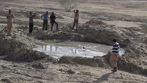Mud volcano Stock Footage 201944309