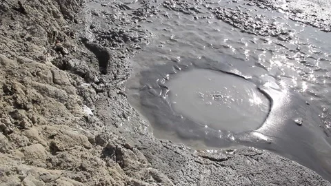 Mud volcano Stock Footage 201944653
