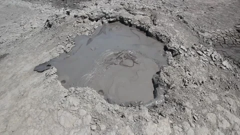 Mud volcano in Gobustan, Azerbaijan Stock Footage 156960471