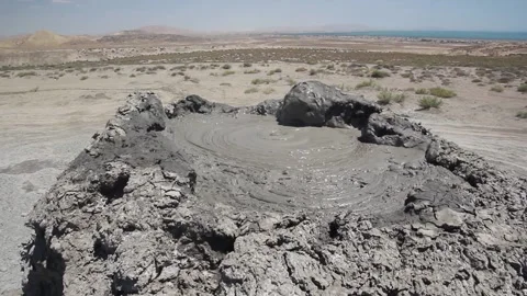 Mud volcano in Gobustan, Azerbaijan Stock Footage 157294121