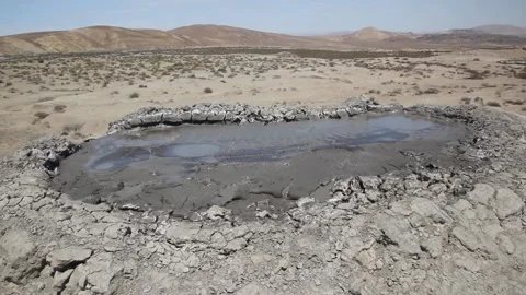 Mud volcano in Gobustan, Azerbaijan Stock Footage 157406113