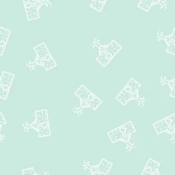 Mud volcano line vector seamless pattern black Stock Illustration