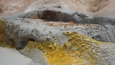 Mud Volcano or Mud Dome at Sol de Mañana (Morning Sun) Geysers in Uyuni, Bolivia 스톡 동영상 102908686