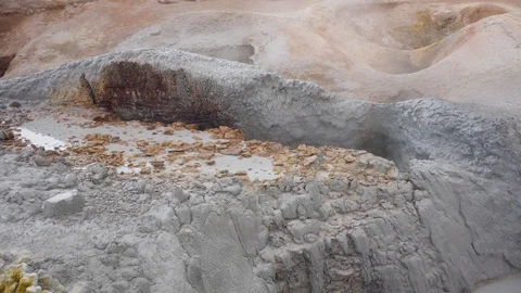 Mud Volcano or Mud Dome at Sol de Mañana (Morning Sun) Geysers in Uyuni, Bolivia 스톡 동영상 102909725