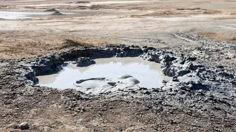 Mud volcano Stock Photos