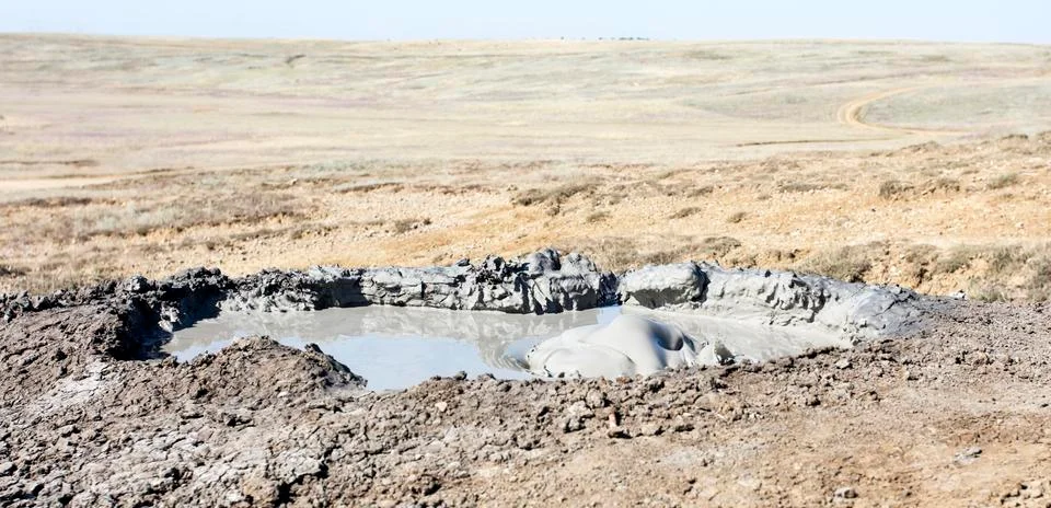 Mud volcano Stock Photos