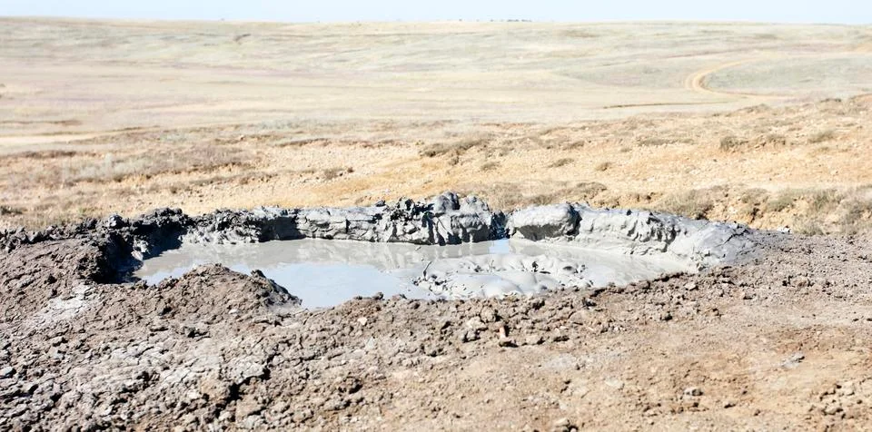Mud volcano Stock Photos