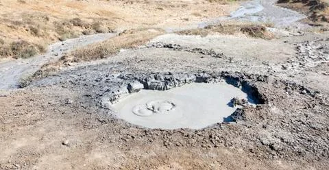 Mud volcano Stock Photos